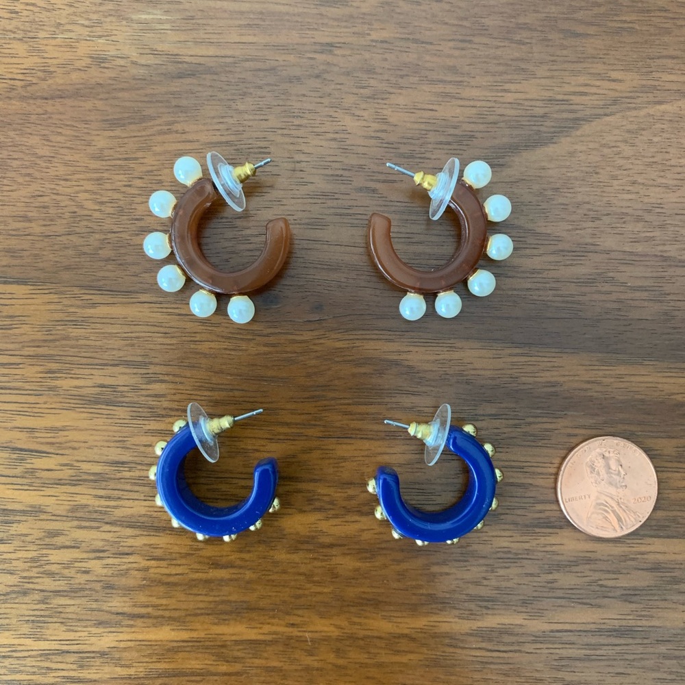 2 Pairs of Lele Sadoughi Hoop Earrings